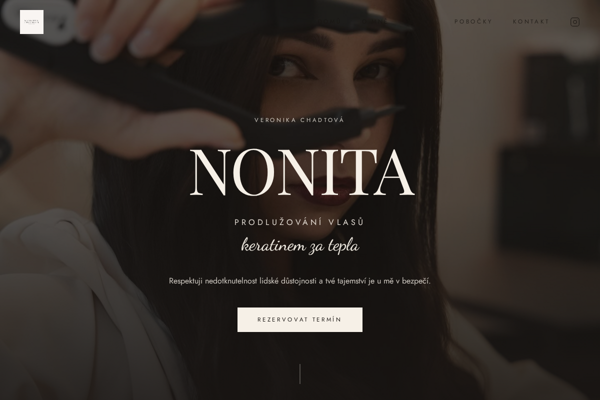 Náhled webové stránky NONITA — realizace SwiftStudio